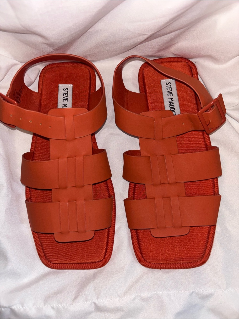 Steve Madden Bright Orange Slingback Sandals